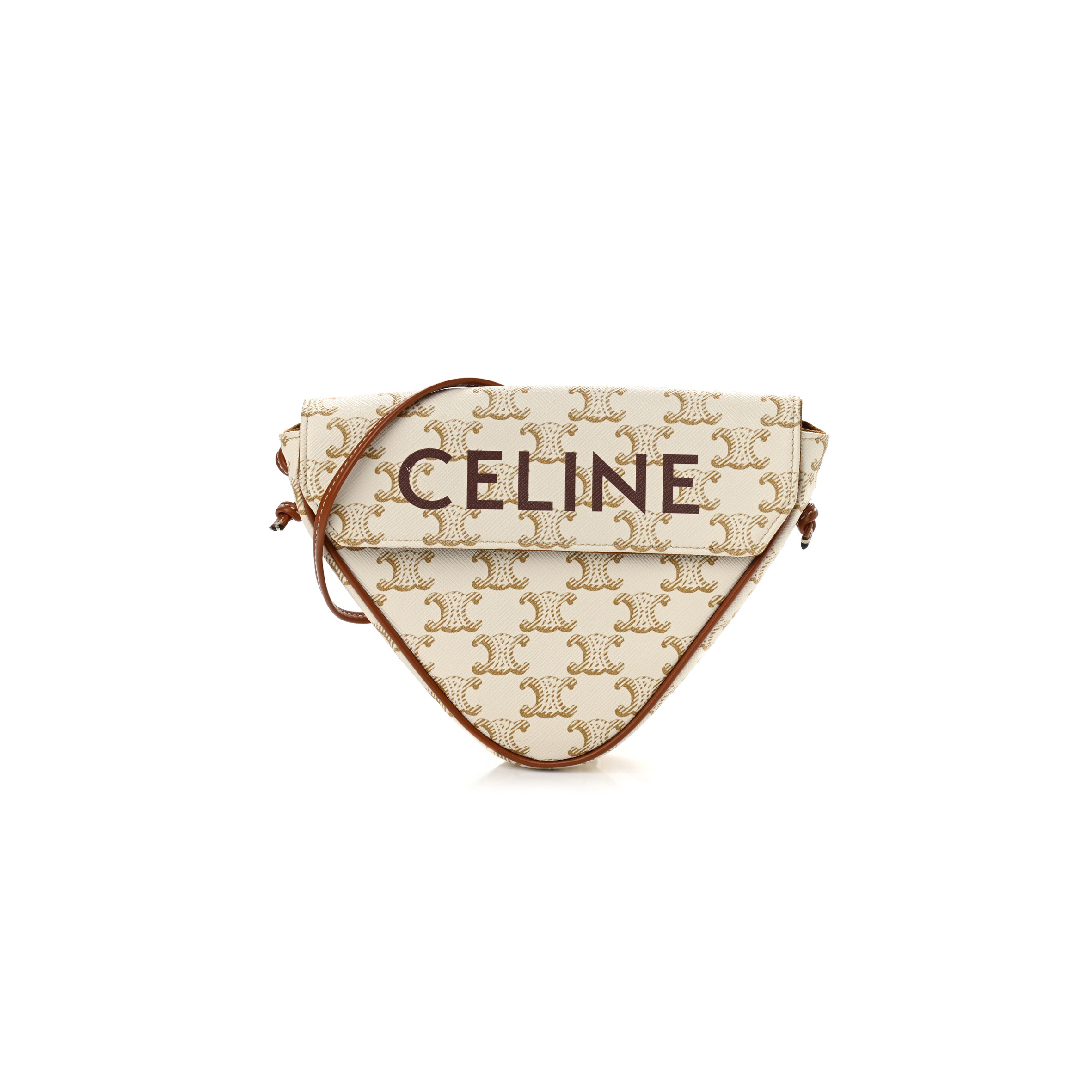 Ce**e crossbody bag in triomphe canvas and calfskin 195902bzk.01bc (21*15*4cm)
